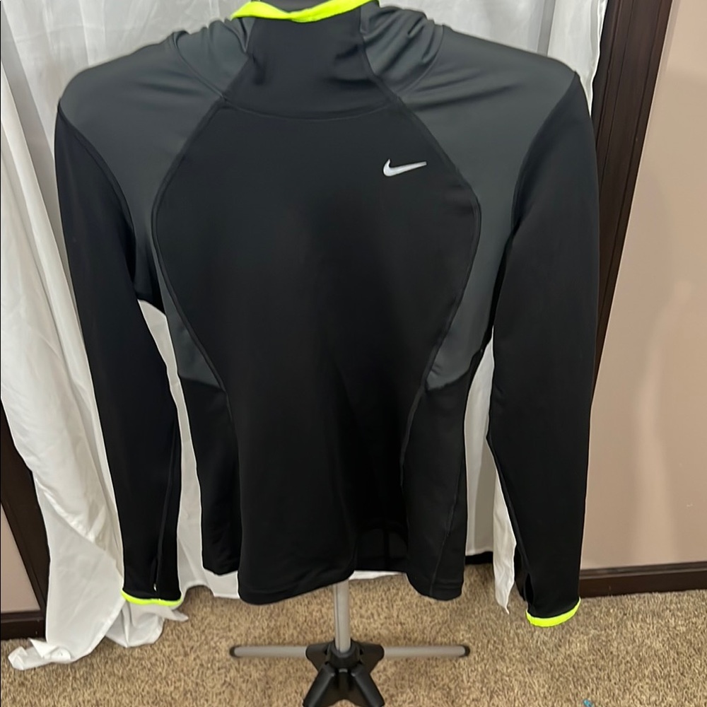 Nike Element Women's M Running Hoodie Black Neon Active Gym Training